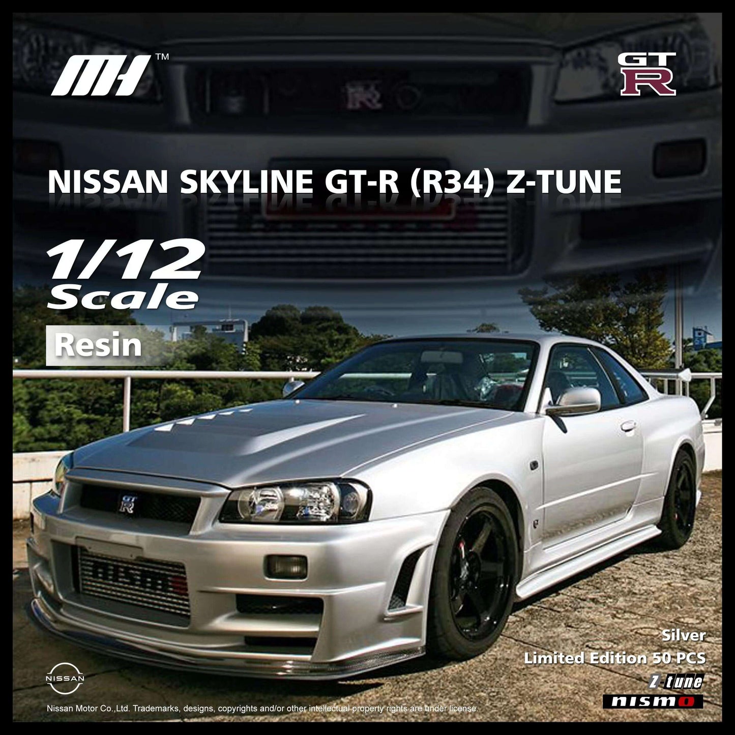 Nissan GTR R34 Z-tune 1:12 Sports Car Limited Edition Resin Model Car