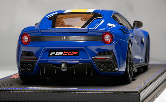 Ferrari F12 TDF Blue Supercar 1:18 Scale Diecast Model Car