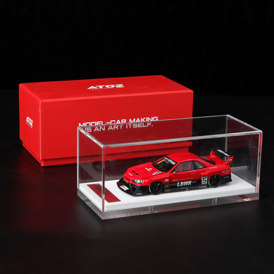 Nissan R34 Red GTR LB Retrofit Sports Car 1:64 Resin Model Car
